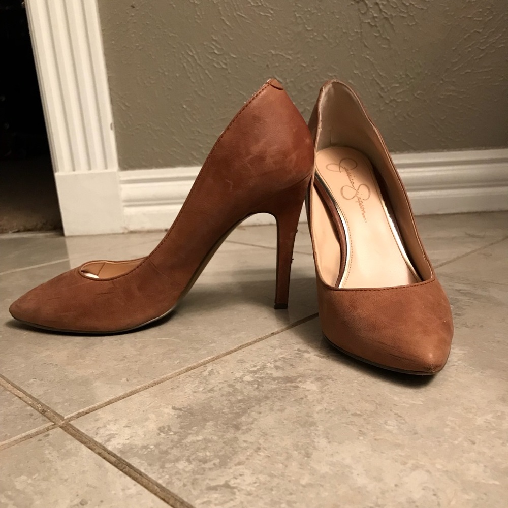 Jessica Simpson Cognac Heels